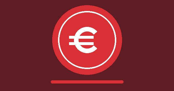 Moneda roja con símbolo del euro que ilustra la guía de indemnización por despido