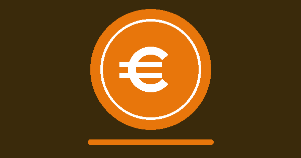 Moneda naranja con símbolo del euro que ilustra la guía de la retención de IRPF en la nómina
